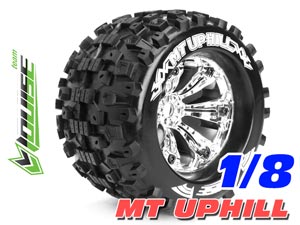 Louise 1/8 Monster MT-UPHILL Tires Set #L-T3219CH (2P) Chrome