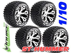 Louise 1/10 Stadium Truck ST-HUMMER Tires Set #L-T3209SCH (4P) Chrome