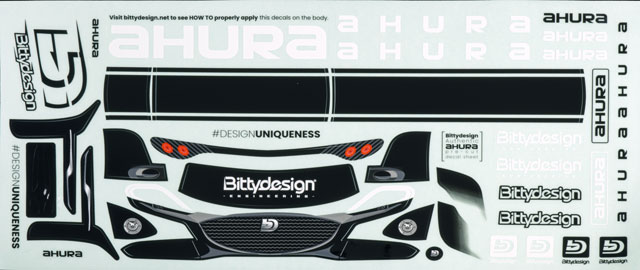BittyDesign AHURA 1/10 GT Clear Body #BDGT-190AHU 013
