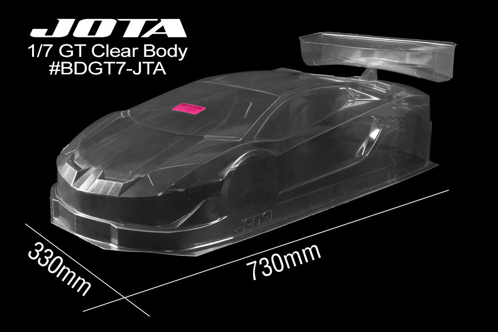 BittyDesign JOTA 1/7 GT Clear Body #BDGT7-JTA 003