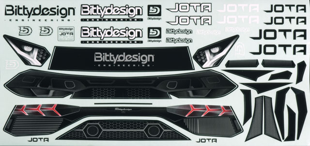 BittyDesign JOTA 1/7 GT Clear Body #BDGT7-JTA 010