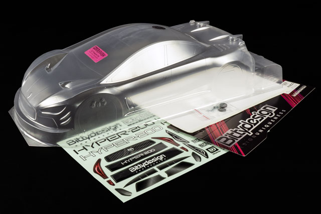 BittyDesign HYPER-200 1/10 GT Clear Body #BDTC-200HYP 001