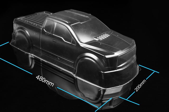 Ford Raptor 1/8 Clear Body (HoBao MTX) #OP-0125N Áo Body Xe RC