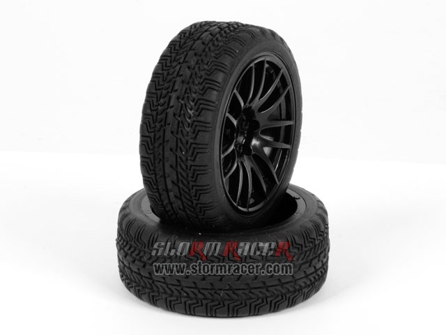 CPV 1/10 Onroad Tires 26mm Black Wheel #3826 004
