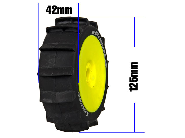 Louise B-Paddle 1/8 Buggy Tires #L-T3249Y (4P) 007